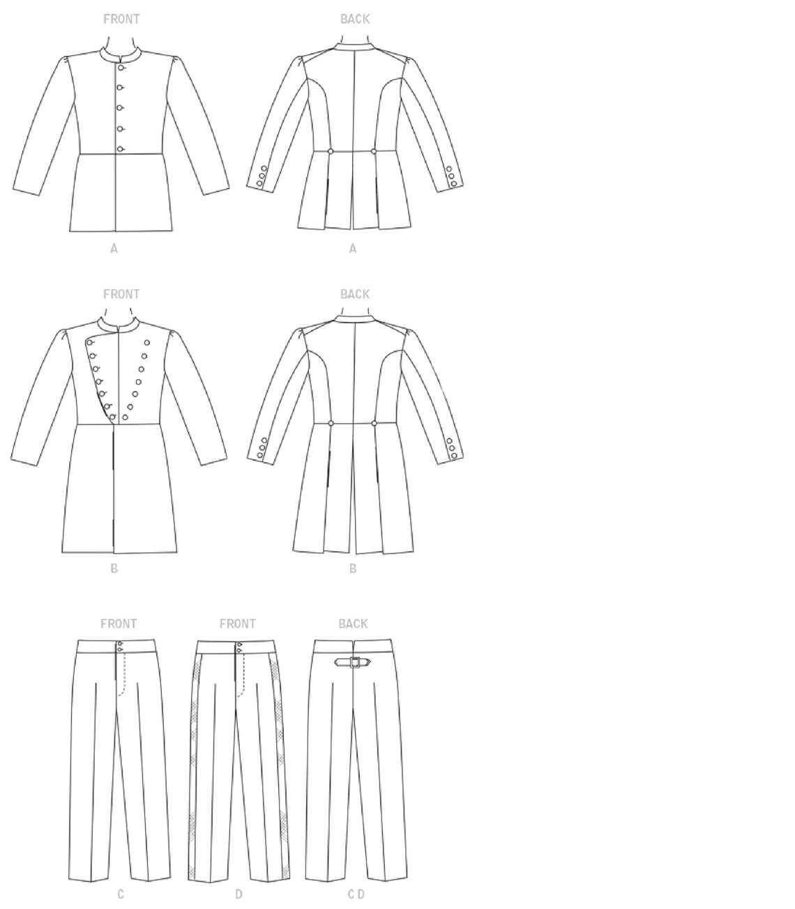 Men's Civil War Uniform Costume Sewing Pattern Etsy