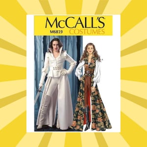 Sewing Pattern for Womens Coat, Top, Corset, Belt Costume - Size 6 8 10 12 14 or 14 16 18 20 22 - UNCUT F/F - McCalls 6819 M6819
