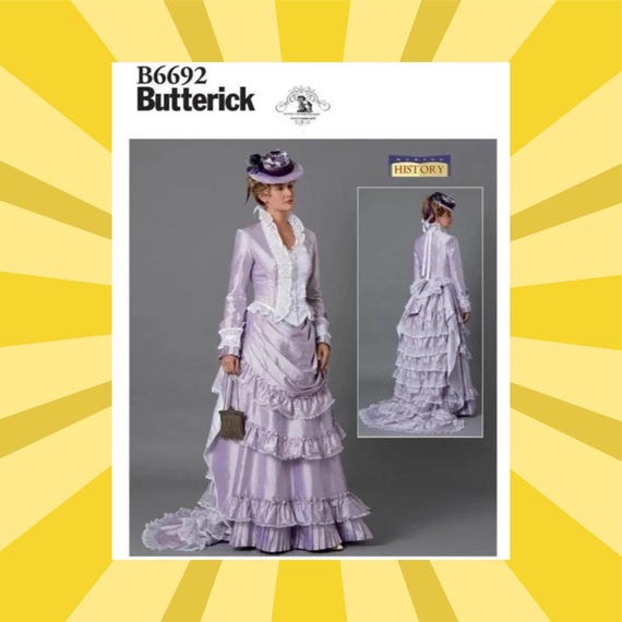 Sewing Pattern for Womens Historical 1800s Jacket and Skirt -  Size 6 8 10 12 14 or 14 16 18 20 22 - UNCUT F/F - Butterick 6692 B6692