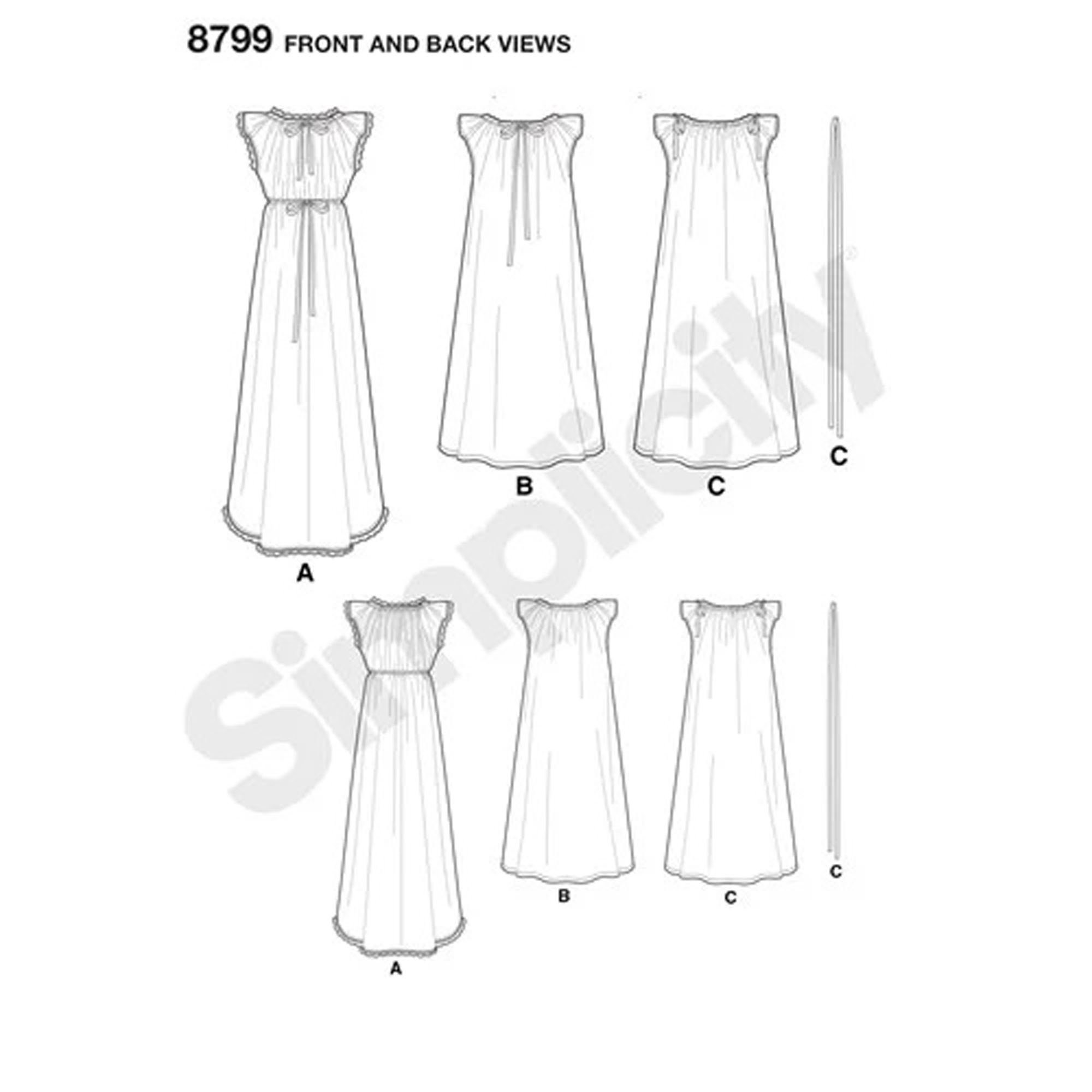 Sewing Patterns for Womens Nightgowns Classic Retro 50s Sleeveless