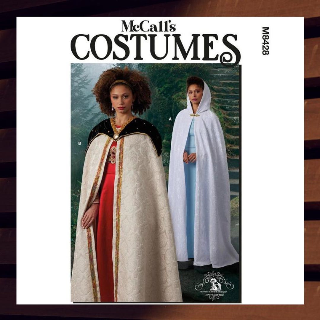 Roman Style Cape Pattern Easy Sewing Pattern for Womens Capes - Size XS S M L XL (4-22) Floor ...