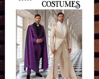 Sewing Pattern for Mens Dramatic Costume Suit - Size 34 36 38 40 42 or 44 46 48 50 52 - Uncut F/F - Simplicity 3030 S3030