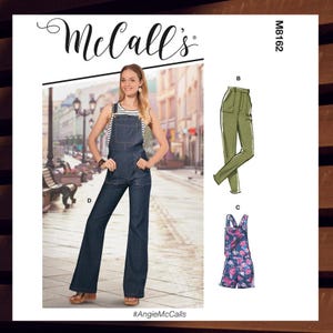 Sewing Pattern for Womens Overalls and Jeans, Denim Overalls