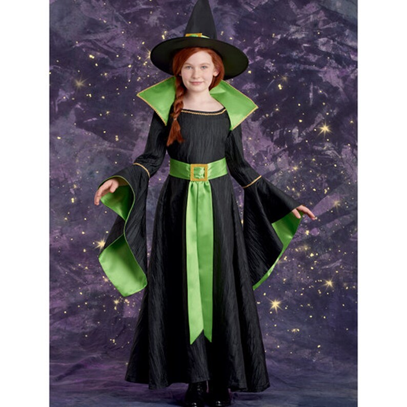 Kids Witch Costumes Sewing Pattern Simplicity S9348 Size - Etsy