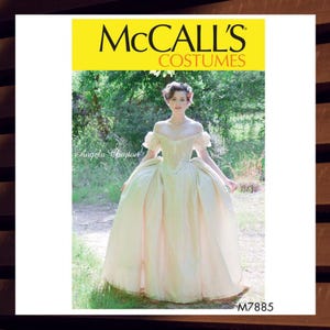 Sewing Pattern for Womens 18th Century Costume Dress -  Size 6 8 10 12 14 or 14 16 18 20 22 - Uncut F/F - McCalls 7885 M7885