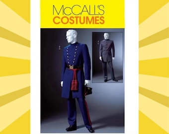 Sewing Pattern for Mens Civil War Costume - Size S M L or  XL 2XL 3XL Coat, Trousers, Ulysses S Grant - UNCUT F/F - McCalls 4745 M4745