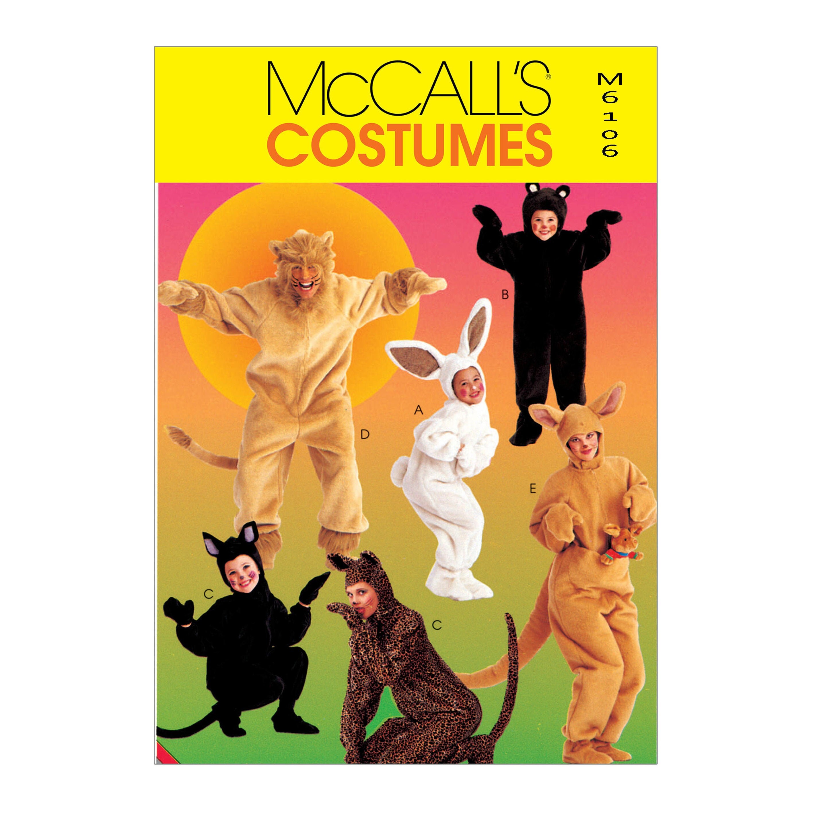 Full Body Adult or Kids Animal Costumes Sewing Pattern Etsy