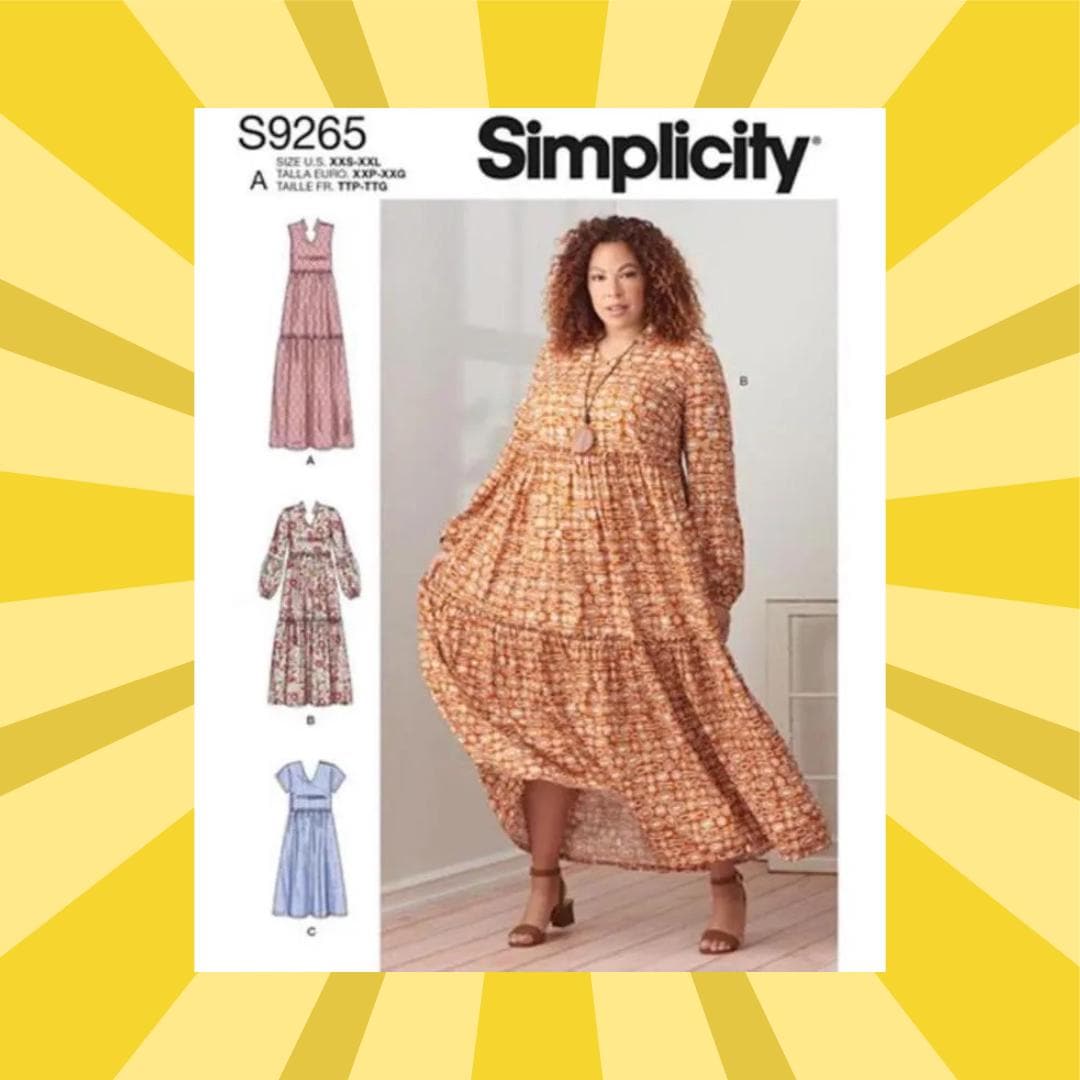 Sewing Pattern for Womens Dress - Size 2XS XS S M L XL 2XL (4-26