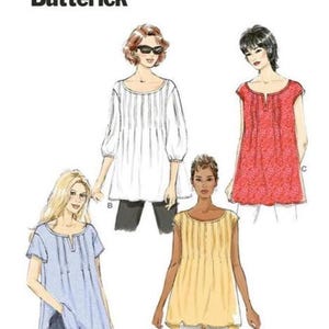 Butterick B6024 Misses Scoop Neck Summer Tops with Sleeve Variations. Paper Sewing Pattern, New, Uncut, Factory Folded