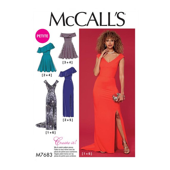 Misses Formal Dresses Sewing Pattern 