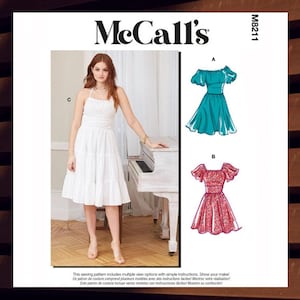 Sewing Pattern for Women Plus Dress - Size 26W 28W 30W 32W - UNCUT F/F - McCalls 8211 M8211