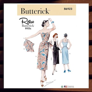 Sewing Pattern for Womens Dress & Bolero - Retro 50s - Size 6 8 10 12 14 - UNCUT F/F - OOP Butterick 6923 B6923