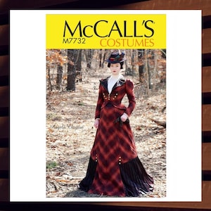 Sewing Pattern for Womens Scottish Highland Costume - Size 4-10 or 12-18 Top, Jacket, Skirt Costume - UNCUT F/F - McCalls 7732 M7732