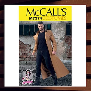 Sewing Pattern for Mens Duster Coat - Size 38 40 42 44 or 46 48 50 52 in 2 Lengths by Yaya Han - UNCUT F/F - McCalls 7374 M7374