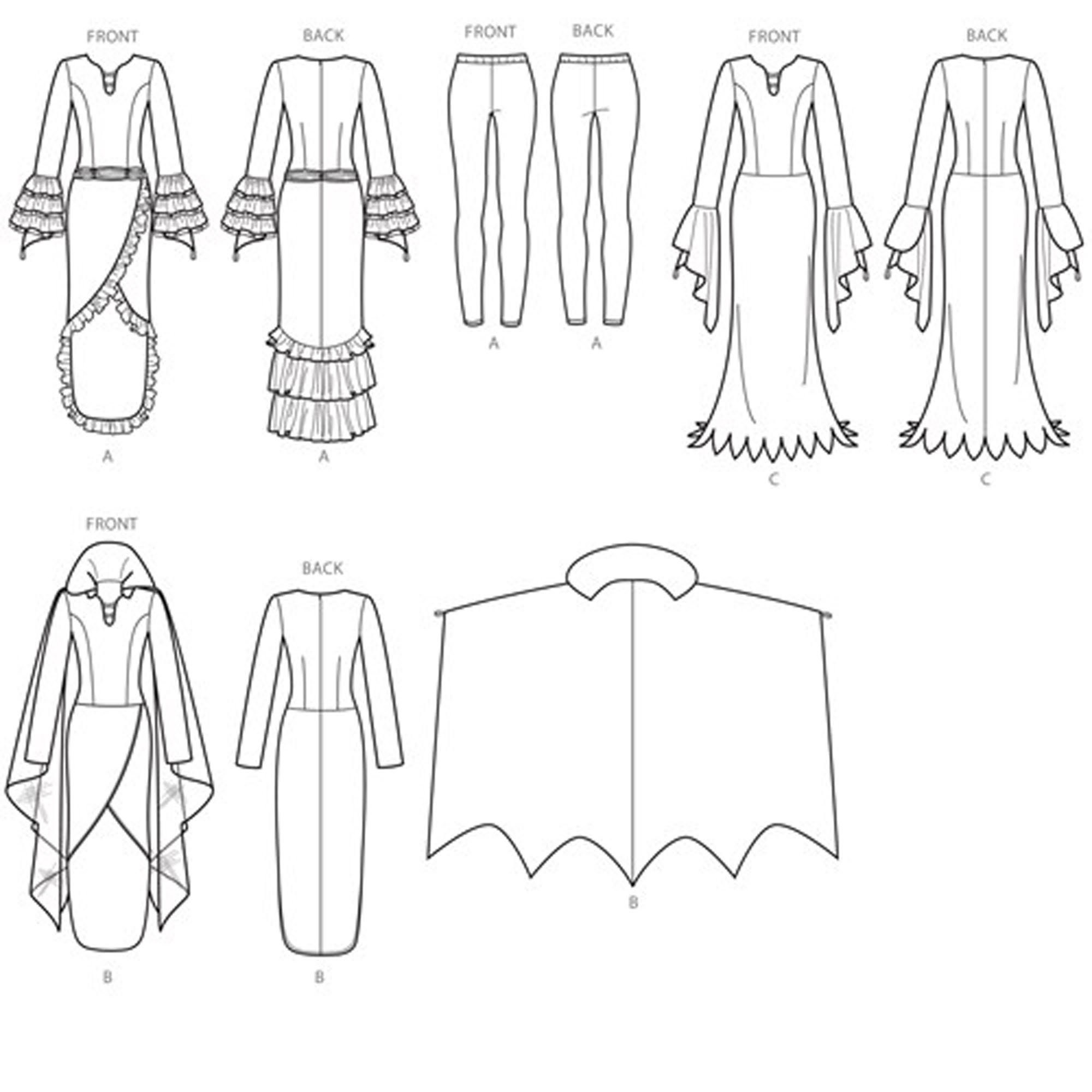 Adult Elvira Morticia Addams Costume Sewing Pattern Etsy Australia