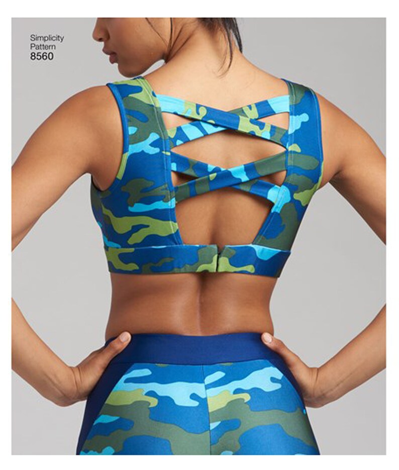 Misses Knit Sports Bras Sewing Pattern Simplicity 8560 Bra Etsy