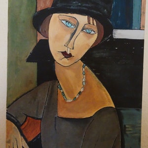 Replica of Amadeo Modigliani, Jeanne Hébuterne, the young woman who died by Modigliani painted in oil