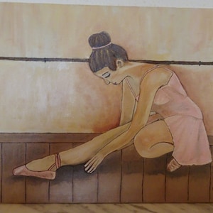 Pintura a óleo de uma dançarina