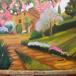 Oil landscape painting