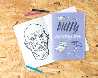 Buffy Colouring Book Adult Pages Vampire Slayer Coloring Halloween