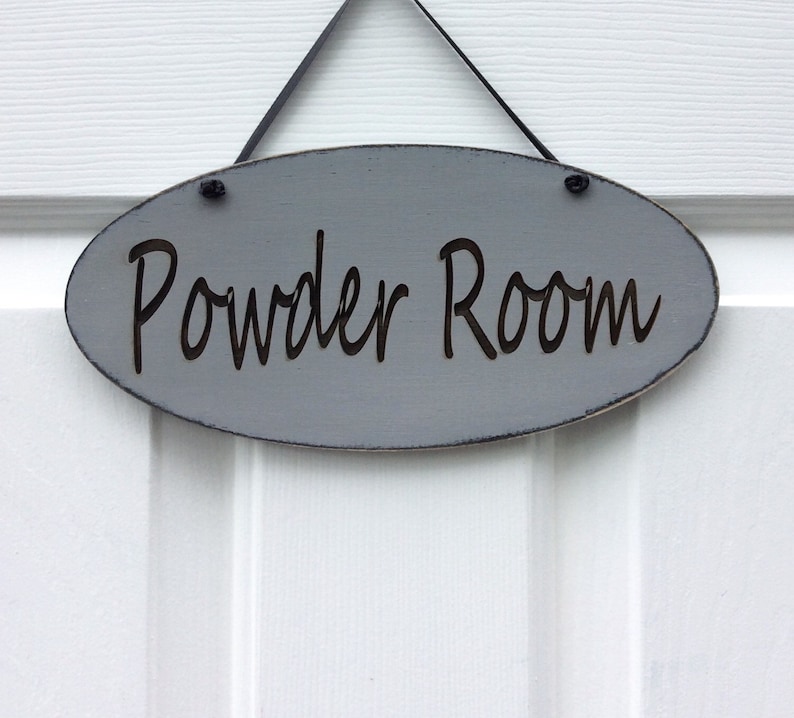 Powder Roon Signs Powder Room Sign, Bathroom Sign, Restroom, Powder Room Wall Decor ...