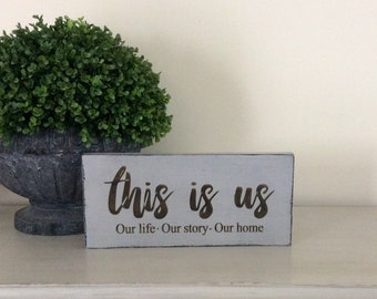 This Is Us Sign, This Is Us Wood Sign, I Love Us, Wedding Gift, Rustic Farmhouse Decor