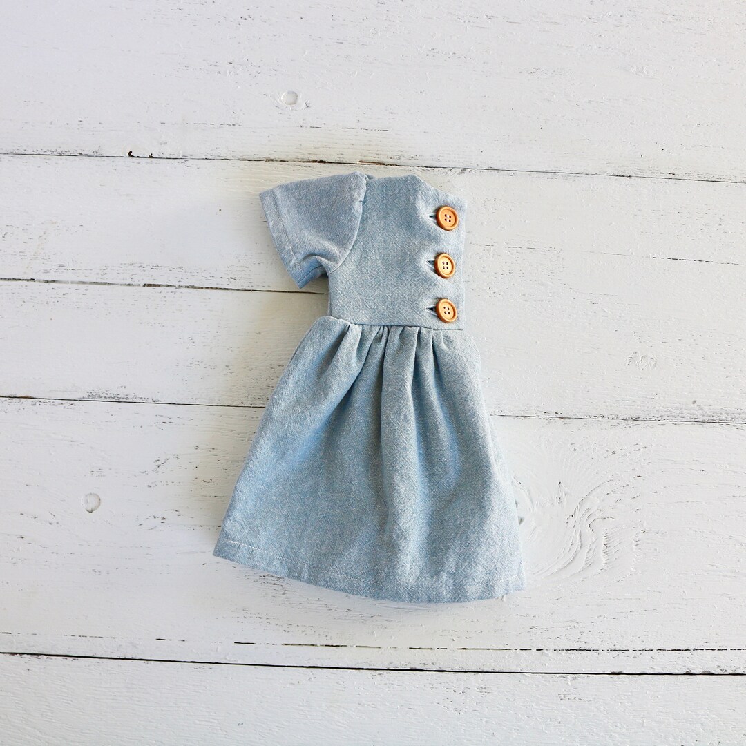 Newborn Cotton Dress – Light Blue main image 0