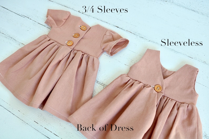 Tank Light Pink Easter Outfit Dusty Rose Linen Baby Dress Button Backed Toddler Dress Infant Sleeveless Dress Girls Spring Clothes