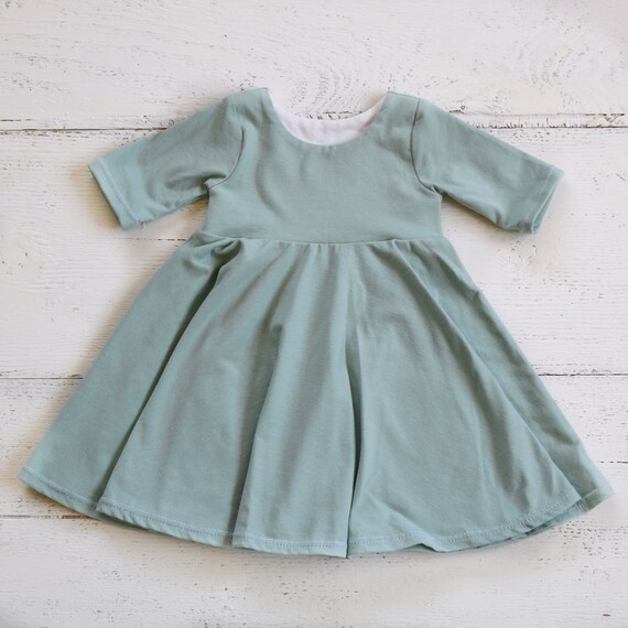 dusty blue baby dress
