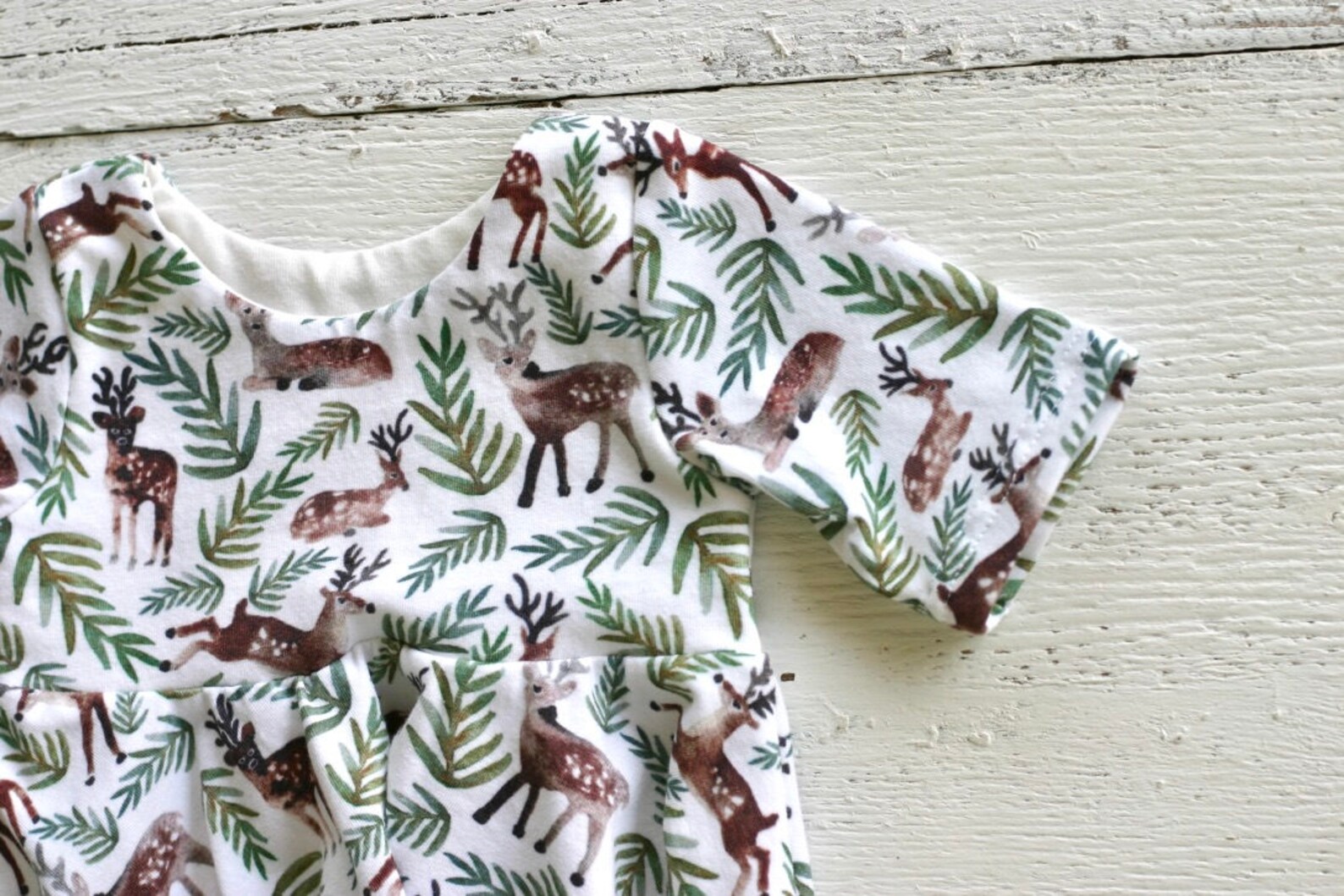 Deer Baby Dress// Infant 3/4 Sleeve Dress // Fawn Baby Girl Etsy