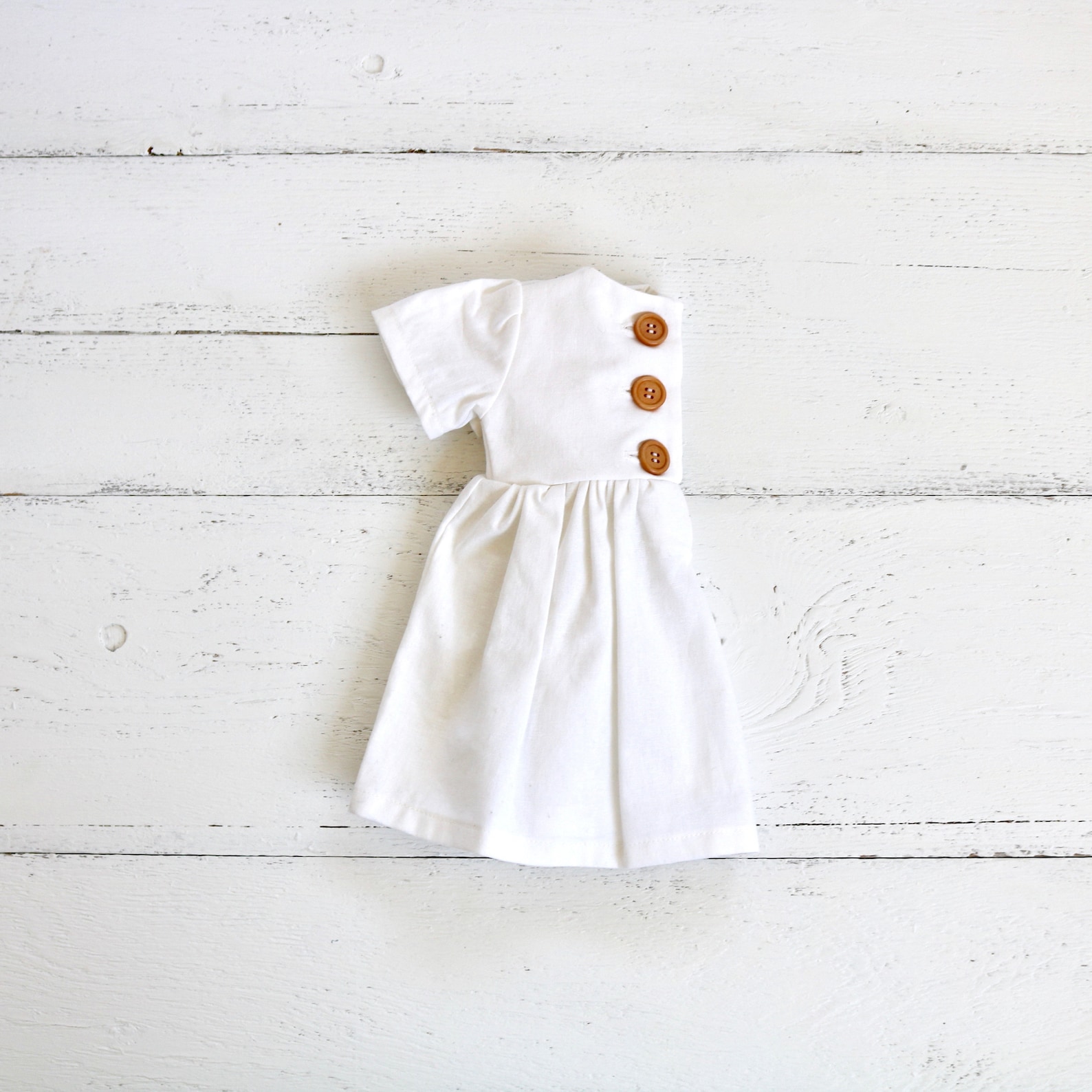 White Linen Baby Dress Infant Sleeveless Dress Button Etsy