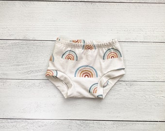 Muted Rainbow Baby Shorts | Summer Toddler Infant Shorties | Mulit Colored Shorts | Summer Girl Bummies | Baby Boy Shorts