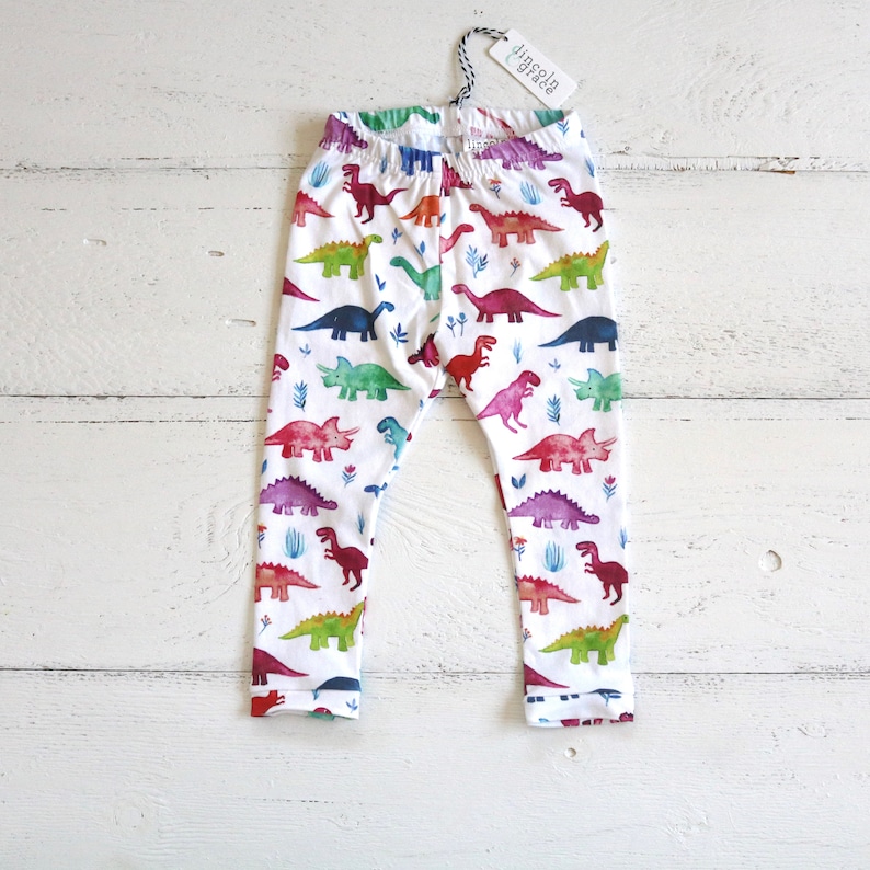 Baby Girl Dinosaur Leggings Pink Dino Pants Toddler Etsy.de