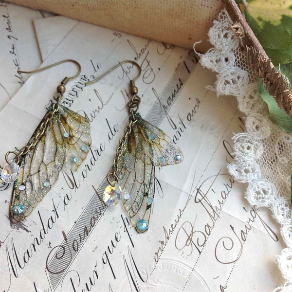 Rather pretty Small  "Faerie wing earrings"