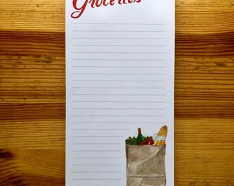 Makin' Groceries grocery list magnetic notepad New Orleans Louisiana kitchen pad list foodie chef hostess gift stocking stuffer