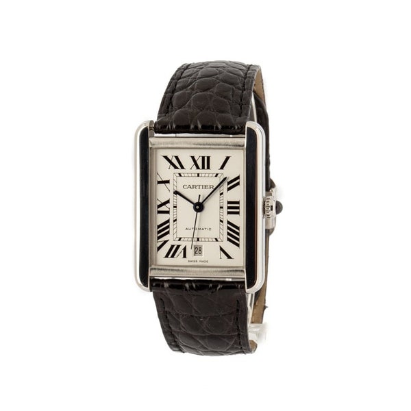 Cartier Tank Solo Silver Roman Dial. gif for her . watches men