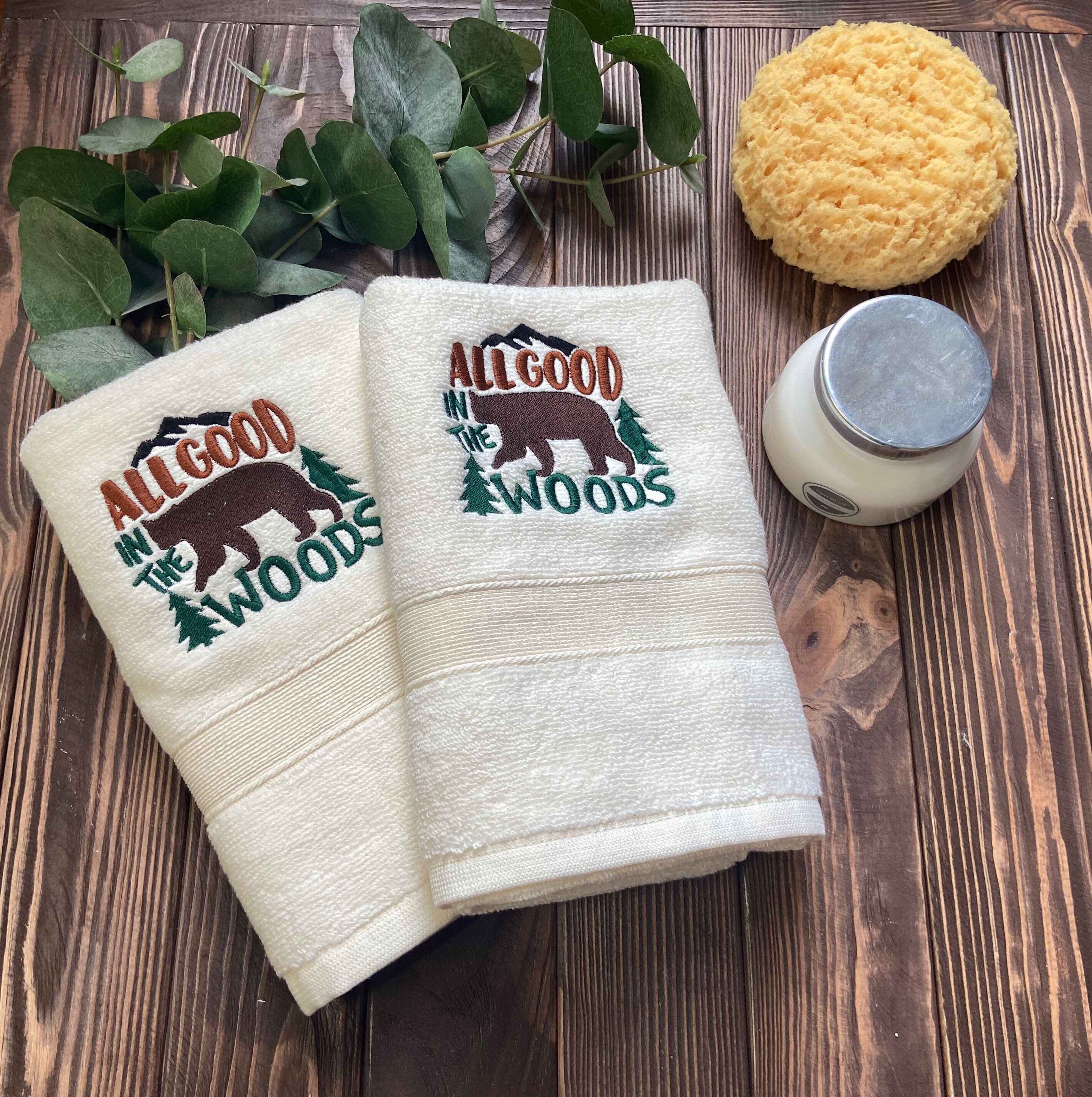 Embroidered Northwoods Cabin Theme Kitchen Towel or Set (Personalized – KTS  Laserworks By: Twisted Threads
