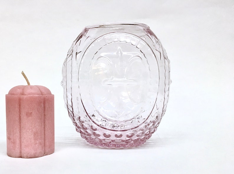 Fleur De Lis Vase Is A 4 25 Soft Lavender Pink Glass Etsy