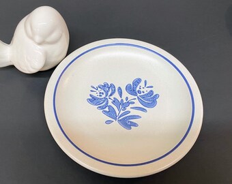 PFALTZGRAFF YORKTOWNE Bread & Butter Plate is a 6 3/4" Heavy Gray Stoneware Small Dish with Yorktowne's Cobalt Blue Floral Motif