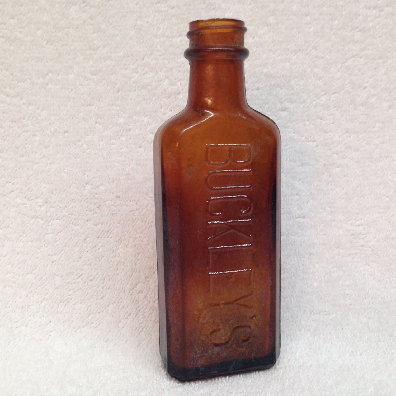 BUCKLEY'S BROWN GLASS Bottle is an Empty 5 1/2 Etsy