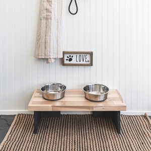 Solid Wood Dog Bowl Stand | Dog Feeding Station