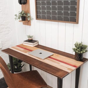 Solid Wood Desk | "The Charlee" | Made In The USA I Customizable Colors