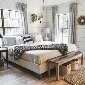 Farmhouse end of bed bench deals