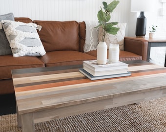 Solid Wood Coffee Table | "The Quillton" | Modern Farmhouse Living Room Table | Solid Maple | Sustainably Sourced North American Hardwood