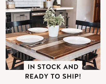 Ready to Ship! | Square Dining Table | "The Westley" | Solid Wood Farmhouse Kitchen Table | Breakfast Table | Small Dining Table | Dinette