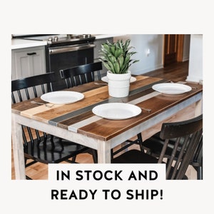 Ready to Ship! | Solid Wood Dining Table | "The Westley" | Farmhouse Kitchen Table | Sustainably Sourced North American Hardwood