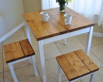 farmhouse breakfast table or dining table set with or without stools farmhouse table - Small Kitchen Tables farmhouse breakfast table or dining table set with or without stools farmhouse table - Small Kitchen Tables