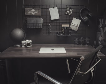 Industrial Wood Desk | "The Jessiah" - Black Edition | Solid Maple Table | Sustainably Sourced North American Hardwood