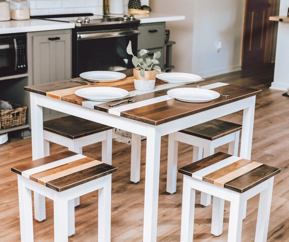 The Willow Farmhouse Breakfast Table Set Square Willow Farmhouse Breakfast Table Set, Square Breakfast Table Set