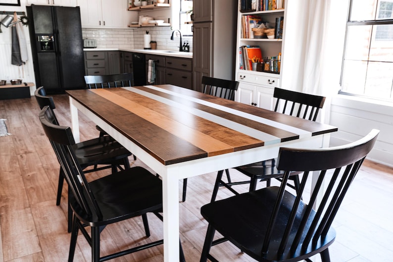 Solid Wood Dining Table | "The Willow | Large Kitchen Table | Sustainably Sourced North American Hardwood image 2